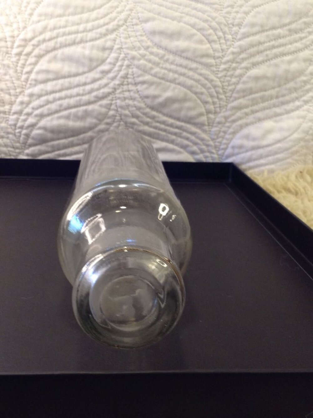 VTG/ANT Original Clear Glass 6 x 14" Rolling Pin Cap Nostalgic Kitchencore Retro - Picture 4 of 6